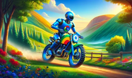 métaphore, Google Search Console faisant de la moto